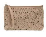 Lazer Cut Eyelet Quinn Convertible Crossbody Clutch