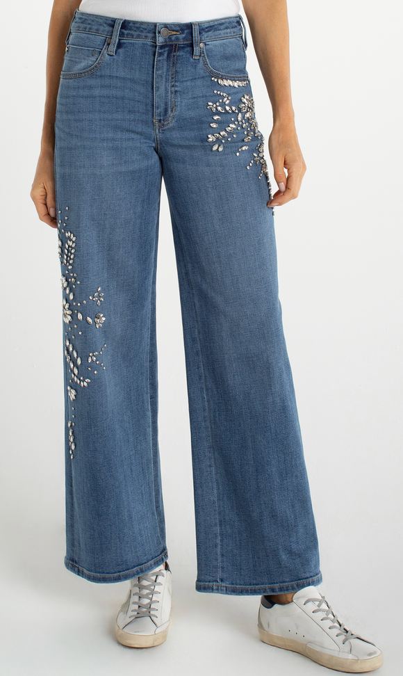 Stride Wide Leg Crystal Fireworks