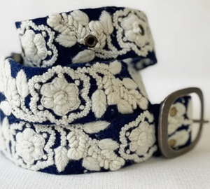 Two-Tone Floral Belt