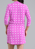 Carolyn 3/4 Sleeve Drawstring Dress
