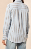 Long Sleeve Button Front Shirt with Side Panels