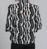 Puff Sleeve Blouse with Ruched Detail