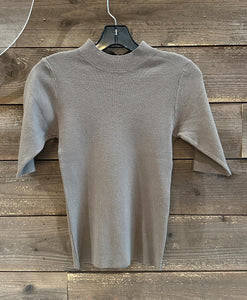 Short Sleeve Scoop Neck Sweater