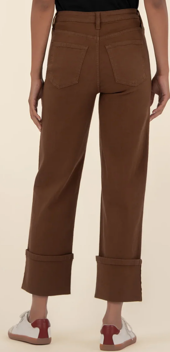 Sienna High Rise Straight Leg Roll Pant