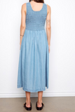 Tencel Sleeveless Smocked Maxi Dress