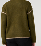 Long Sleeve Crew Neck Sweater with Tulip Hem
