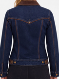 Classic Trucker Jacket with Velvet Detailing