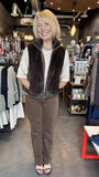 Crop Faux Fur Vest
