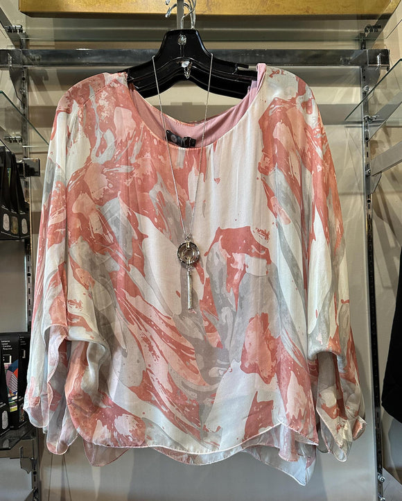 Rosette Wave Flowy Top