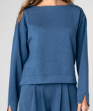 Long Sleeve Boatneck Top