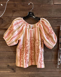 Scoop Neck Embroidered Top