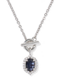 Daphne Crystal Frame Toggle Necklace