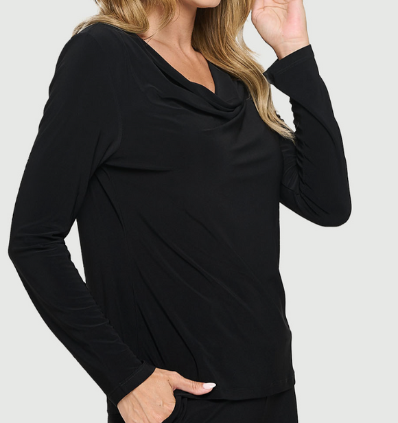Long Sleeve Cowl Neck Top