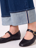 Selvedge Morgan Hi Rise Cuffed Wide Leg