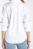 Adjustable Sleeve Button Front Top