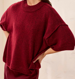 Lofty Elbow Sleeve Crewneck Sweater
