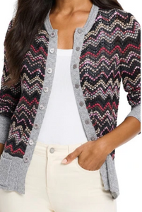 Short Zig Zag Cardigan