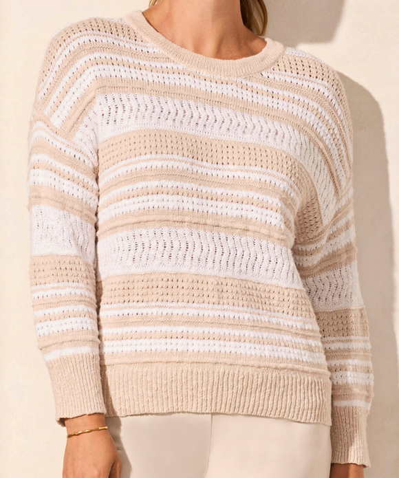 3/4 Sleeve Scoop Neck Sweater