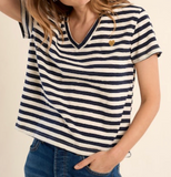 V-Neck Striped T-Shirt