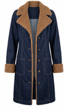 Sherpa Trimmed Notch Collar Jacket