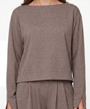 Long Sleeve Boat Neck Top