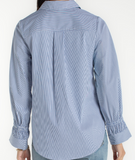 Adjustable Sleeve Button Front Top