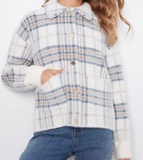 Eyelash Yarn Jacquard Short Jacket