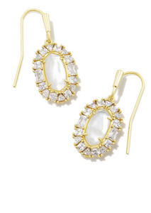 Lee Crystal Frame Drop Earrings