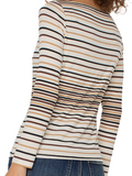 Boat Neck Striped Top
