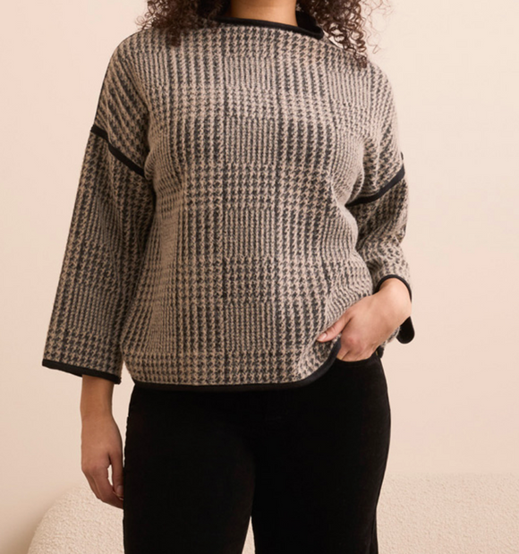 Mock Neck Print Top