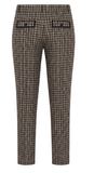 MidRise Trouser w/ Faux Leather Trim