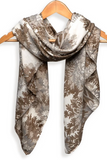 Black Lush Foliage Scarf