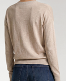 Long Sleeve Drape Neck Woven Sweater Hybrid