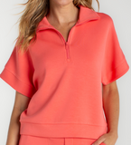 Half Zip Popover Top