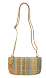 Straw Mini Wristlet Crossbody Clutch