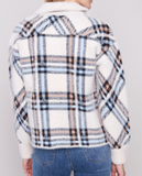 Short Plaid Knit Jacket