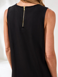 Techno Lux Shift Dress with Back Zipper