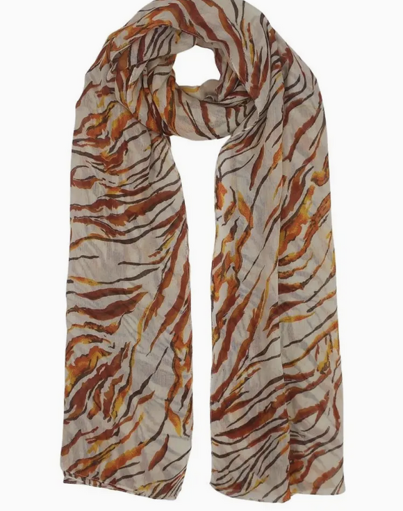 Rust Abstract Scarf