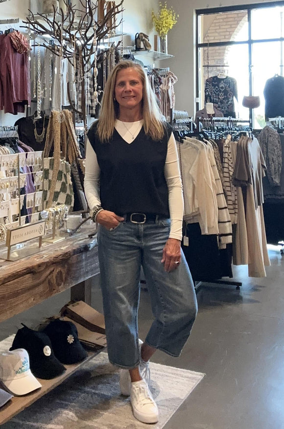 Dolman Sleeve V-Neck Top