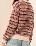 Crew Neck Sweater with Contrast Rib