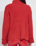Hyacinth Rib Scallop Edge Sweater
