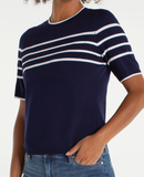 Short Sleeve Crew Neck Sweater