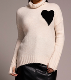 Hi Low Intarsia Heart Sweater