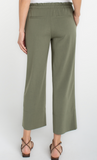 Pull On Tie Waist Wide Leg Ankle Pant
