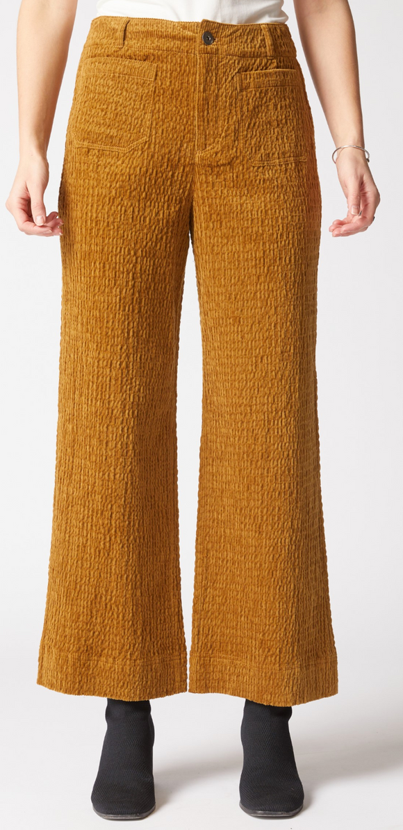 Rustic Stretch Cord Patch Pocket Ankle Pant