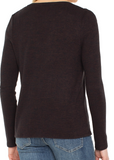 Long Sleeve V-Neck Top with Shirring