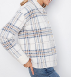 Eyelash Yarn Jacquard Short Jacket