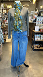 Meg High Rise Wide Leg Front Pockets Inset with Raw Hem