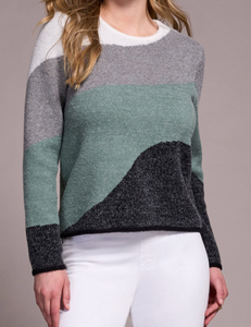 Crew Neck Jacquard Sweater