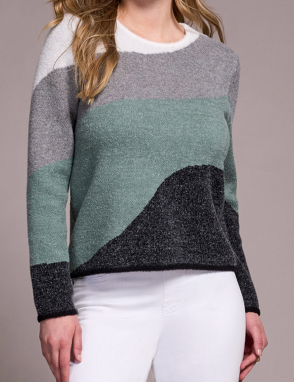 Crew Neck Jacquard Sweater
